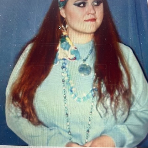 Vintage Blue Long Sleeve Dress Costume Basic – L/XL - Picture 10 of 11